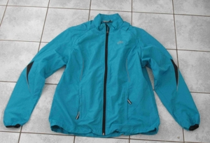 NEUWERTIGE dünnere türkise Sportjacke mit abnehmb. Ärmeln Größe M