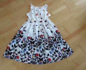 Lady Vintage 40er Jahre Retro Schmetterlinge Kleid Gr. M