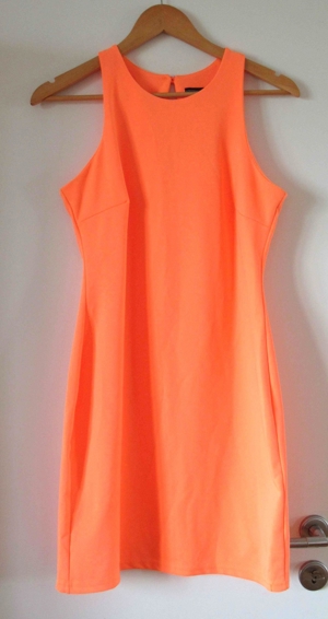 NEUES neonoranges Kleid Größe 38