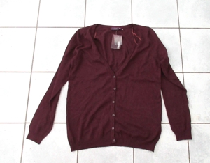 NEUE dunkel auberginen farbene Strickjacke XXL von Designers