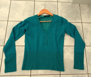NEUER schicker petrolfarbener Pullover Strick Gr. S Vero Moda Bild 2