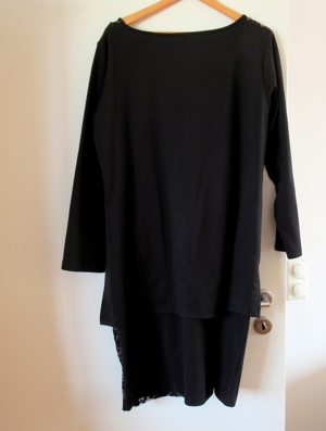 NEUWERTIGES wärmes schwarz violettes Kleid Größe 46   48 Bild 3