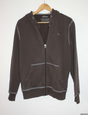 braune Sweatjacke Herren Gr. M mit Kaputze von S.Olivers