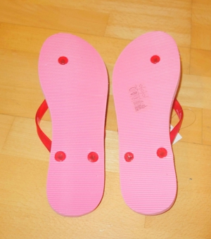 NEU rosa Flip-flops mit Flamingos drauf größe 40 41 Bild 2