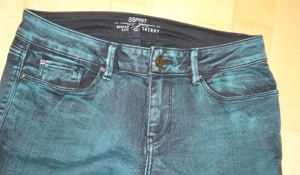 tolle dunkelgrüne Jeans Esprit Medium rise Skinny 28/32 Bild 3