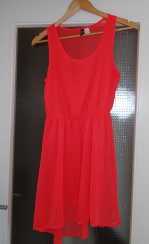 NEU hellrotes luftiges Sommerkleid Gr. XS von H & M