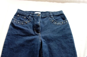 Neuwertige tolle blaue Jeans mit Nieten u Glitzer Größe 36 Bild 2