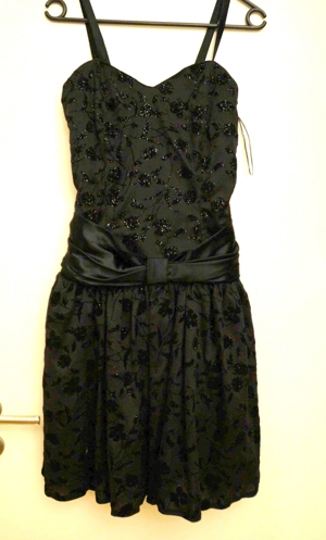 wunderschönes, schwarzes Cocktailkleid Gr 38 mit u. ohne Träger