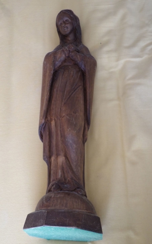 ältere große Madonna aus Holz Höhe ca 46 cm Bild 1