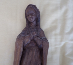 ältere große Madonna aus Holz Höhe ca 46 cm Bild 3