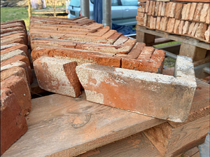 2. Wahl Reduziert Rabatt Eck Steine Verblender Antik Ziegel Riemchen alte Mauerziegel Backsteine Bild 2