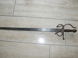 altes spanisches Schwert mit Bügelgriff Bild 3