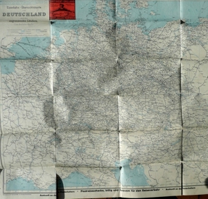 Eisenbahn - Übersichtskarte von Deutschland und den angrenzenden Ländern zum Reichskursbuch Bild 7