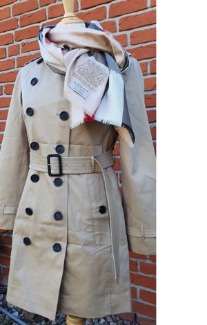 orig. Burberry Mantel Trenchcoat Jacke Heritage Sandringham Coat honiggelb Gr: 12/38 Bild 8