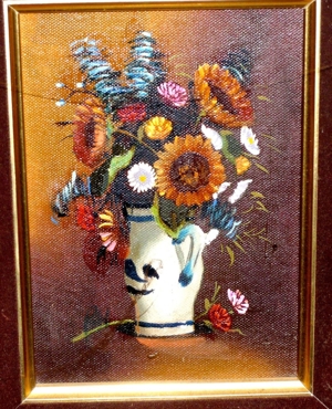 Blumenstilleben im dekorativen Zierrahmen Bild 2