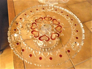 Zucker und Sahne Set Kristallglas / Tortenplatten Bild 2