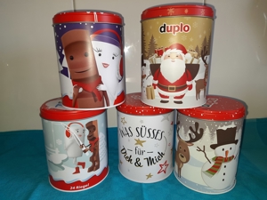 Sammlerdosen von Kinderschokolade und duplo