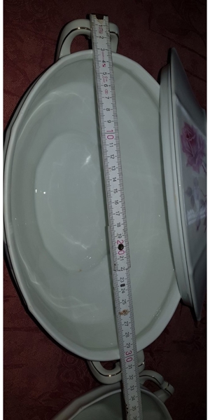 Schönwald/eamag Rosenmuster Porzellan 3x Terrinen Bild 8