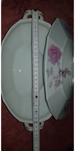 Schönwald/eamag Rosenmuster Porzellan 3x Terrinen Bild 9