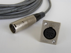 Abgeschirmtes Multicore Kabel 9,2 m mit Neutrik 5 Pol Pin Stecker und Buchse für Pedalboard Bild 3