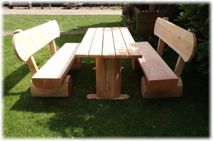 Gartenmöbel aus Lärche. Holzmöbel. Krongartmöbel. Bild 3
