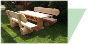 Gartenmöbel aus Lärche. Holzmöbel. Krongartmöbel. Bild 4