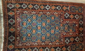 Antik Gebetsteppich Orient Kaukasus Teppich Wolle Braun Rot Merhab Bild 6