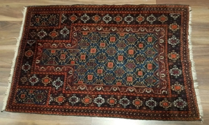 Antik Gebetsteppich Orient Kaukasus Teppich Wolle Braun Rot Merhab Bild 3