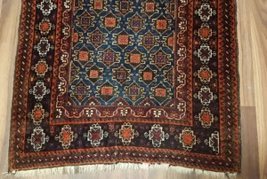 Antik Gebetsteppich Orient Kaukasus Teppich Wolle Braun Rot Merhab Bild 5
