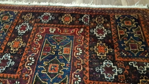 Antik Gebetsteppich Orient Kaukasus Teppich Wolle Braun Rot Merhab Bild 9