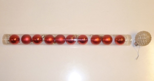 Rote und silberne Weihnachtsbaumkugeln / Christbaumkugeln ca. 4 cm Bild 2