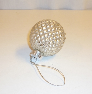 Rote und silberne Weihnachtsbaumkugeln / Christbaumkugeln ca. 4 cm Bild 4