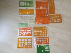 Dreikantmaßstab, Schrift- Elektrotechnik Schablonen Bild 4