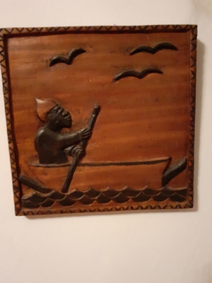 8 x afrikanischer Holz-Wandschmuck (Paket, 8 Teile) Bild 3