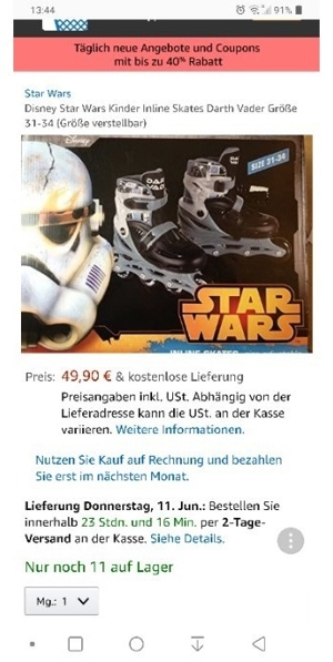 Neue Star Wars Inline Skater Bild 3