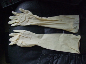Latex Gummi Long Handschuhe Cosplay Gloves grösse M ,480mm Bild 2