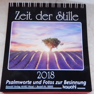 Kalender 2018 - Zeit der Stille - Psalmworte und Fotos zur Besinnung Bild 1
