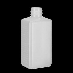 Vierkantflaschen aus HDPE natur; Inhalt 200ml ;geriffelt; 14g Bild 1