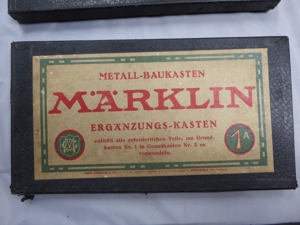 Märklin-Konvolut 3 Baukästen, Handbücher, Holzkoffer 8 kg von 1922 Bild 5