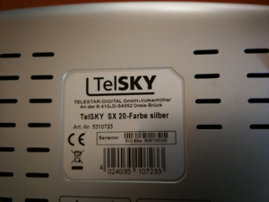 Digitaler Satelittenreceiver (SAT-Receiver) TelSKY SX20 von TELESTAR - komplett Bild 6