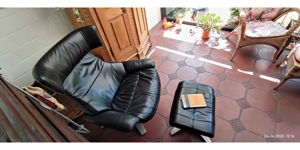 Echtleder-Relax- TV-Sessel inkl. Hocker, Bild 5