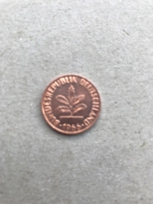 2 Pfennig Münze BRD Prägung 1966 J Seltenheit (nicht magnetisch) Bild 3