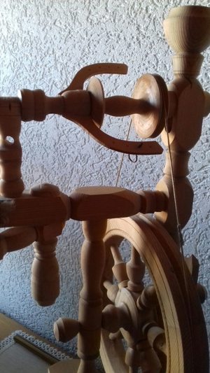 Spinnrad, gebraucht, Fichte natur, Bild 2