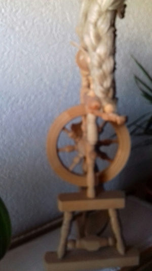 Spinnrad, gebraucht, Fichte natur, Bild 3