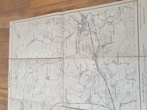 Alte antike Karte auf Leinen, Bad Oldesloe, 1910 Bild 1