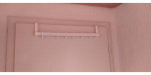 Türgarderobe   Hakenleiste zum Einhängen an Standard Falztür Bild 2