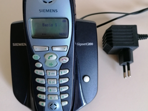 Siemens schnurloses Telefon C200 incl. Anschlusskabel + Akkus - super Zustand Bild 1