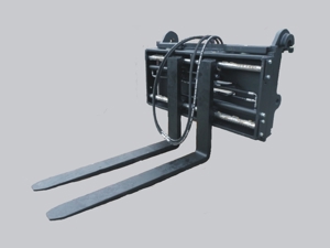 Palettengabel mit Seitenschieber und hydr. verstellbaren Zinken Bild 2