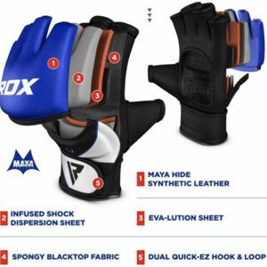 RDX MMA Handschuh Boxen Grappling Sparring Leder Kampfsport Sportarten DE Bild 6