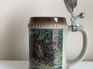 Sammelkrug Bierkrug mit Zinndeckel